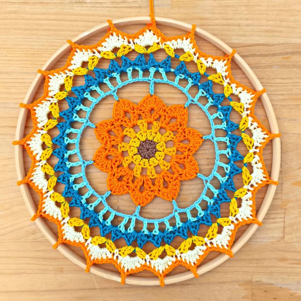 MANDALA ARMONIA A CROCHET- DECORACIÓN HOGAR