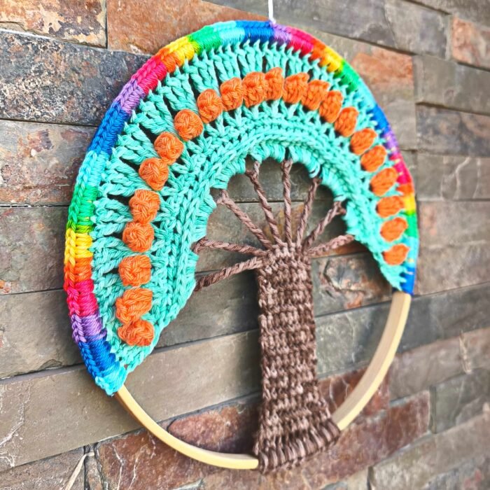 Mandala Árbol De La Vida crochet - Imagen 2