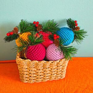 Bolas de Navidad a Crochet Personalizadas