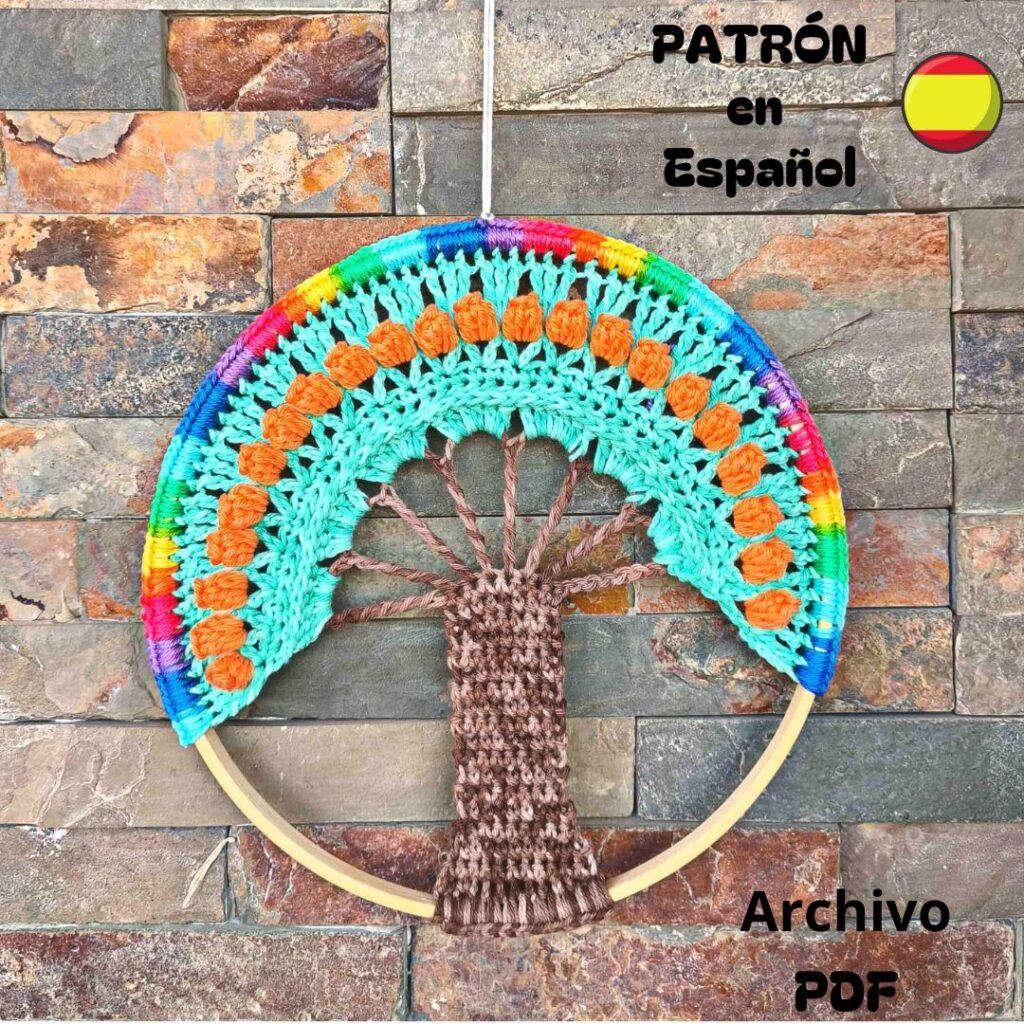 Patrón a crochet Mandala Árbol de la Vida