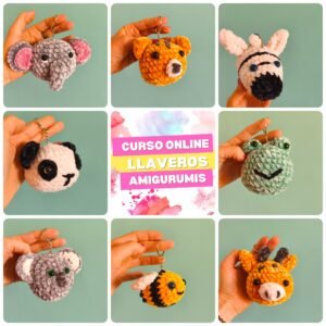 Curso online de llaveros de animales (amigurumis)